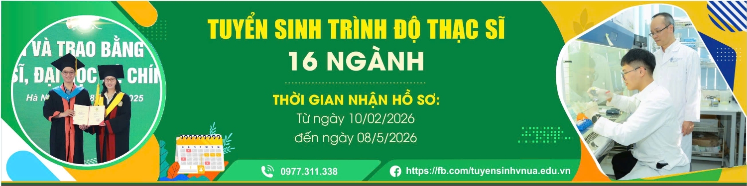 TUYỂN SINH TRÌNH ĐỘ THẠC SỸ 2026